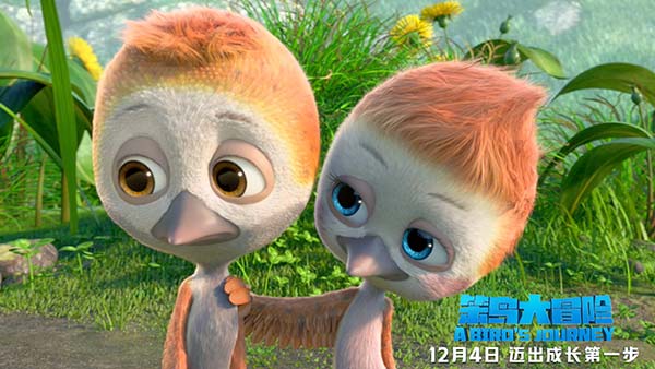 动画电影《笨鸟大冒险》曝“共同飞翔”片段，影片预售欢乐开启12.4共同成长！(图1)